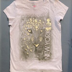 Children’s Place girls size Large 10 - 12 purple graphic t-shirt